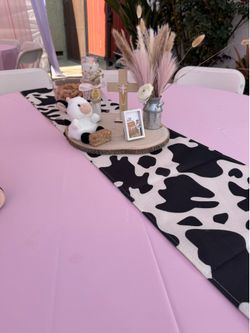 Cow print Table Runners