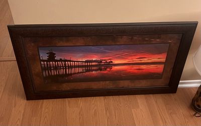 Set of 2 Framed Coastal Beach Prints