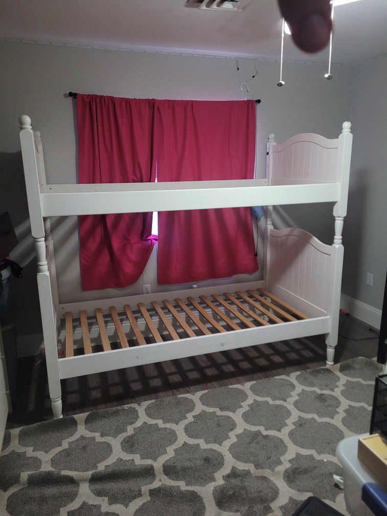 Wood Bunk Bed White