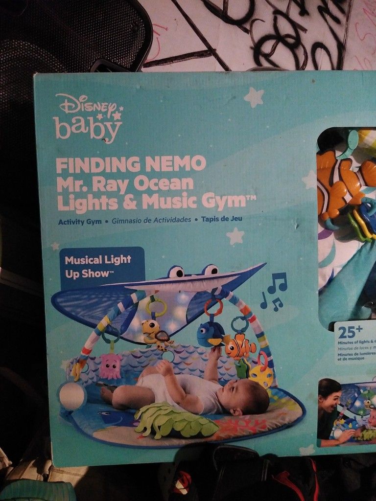 Disney Baby Finding Nemo Mr Ray Ocean Lights And Music Gym