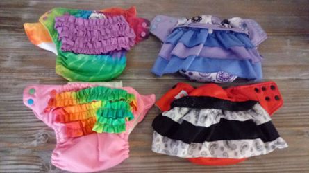 Ruffled AIO cloth diapers