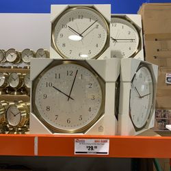 Brass Wall Clock 20” Circular Analog 