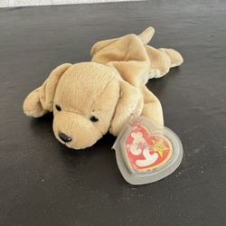 TY Beanie Baby Golden Dog Named Fetch 
