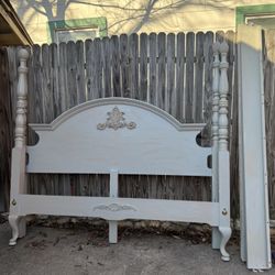 French Provincial KING SIZE Farmhouse Cottage Chic style four poster bed frame