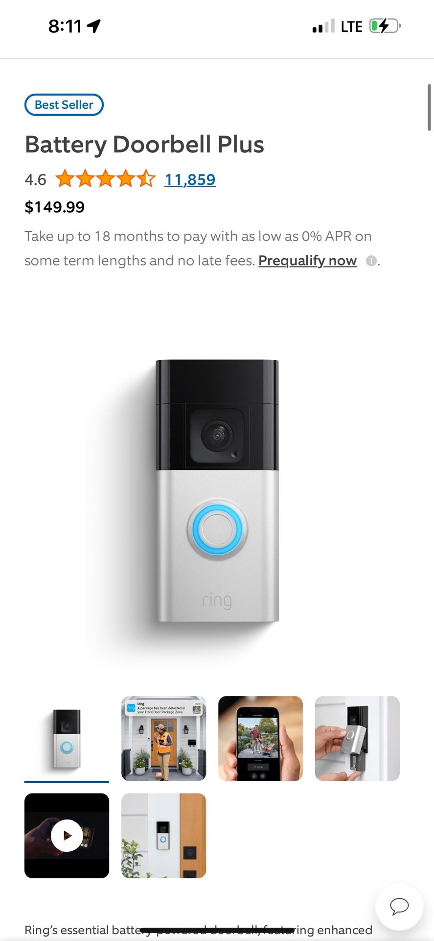 Ring Door Bell Plus