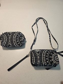 Vera Bradley crossbody wallet and Vera Bradley makeup bag