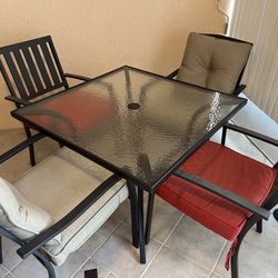 Patio table 4 chairs
