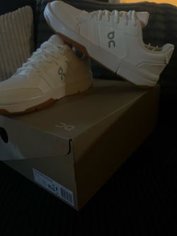 On shoes size 10.5 men and size 8