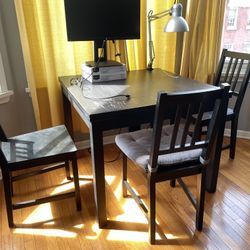 IKEA Square Extendable Dining Table + 3 Chairs - $40
