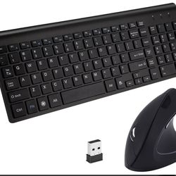 Combo Ultra-Thin 2.4 Ghz Wireless Keyboard And Mouse - Brand New 