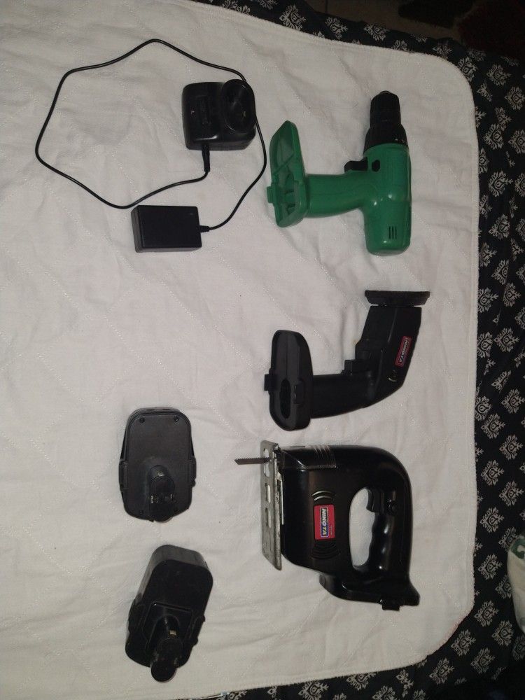 Niko Ta Drill jig Saw palm Sander With Two Batteries Works Great