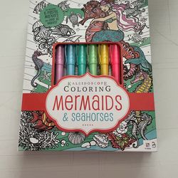 Kaleidoscope COLORING MERMAIDS & SEAHORSES