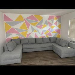 Gray 3 Long Sectional Couches