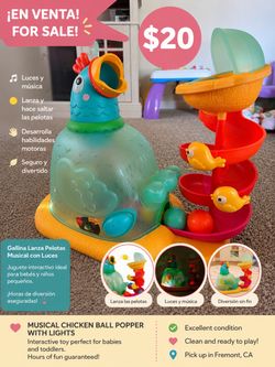Musical Chicken Ball Popper with Lights & Music