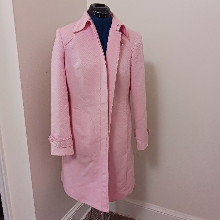 Jones Wear Pink Jacket Peacoat Lightweight Size 4 Pockets Dress Coat