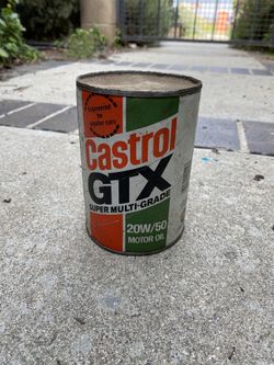 CASTROL ® GTX ® 20W/50 Motor Oil - Metal One (1) Quart Oil Can - New Old Stock