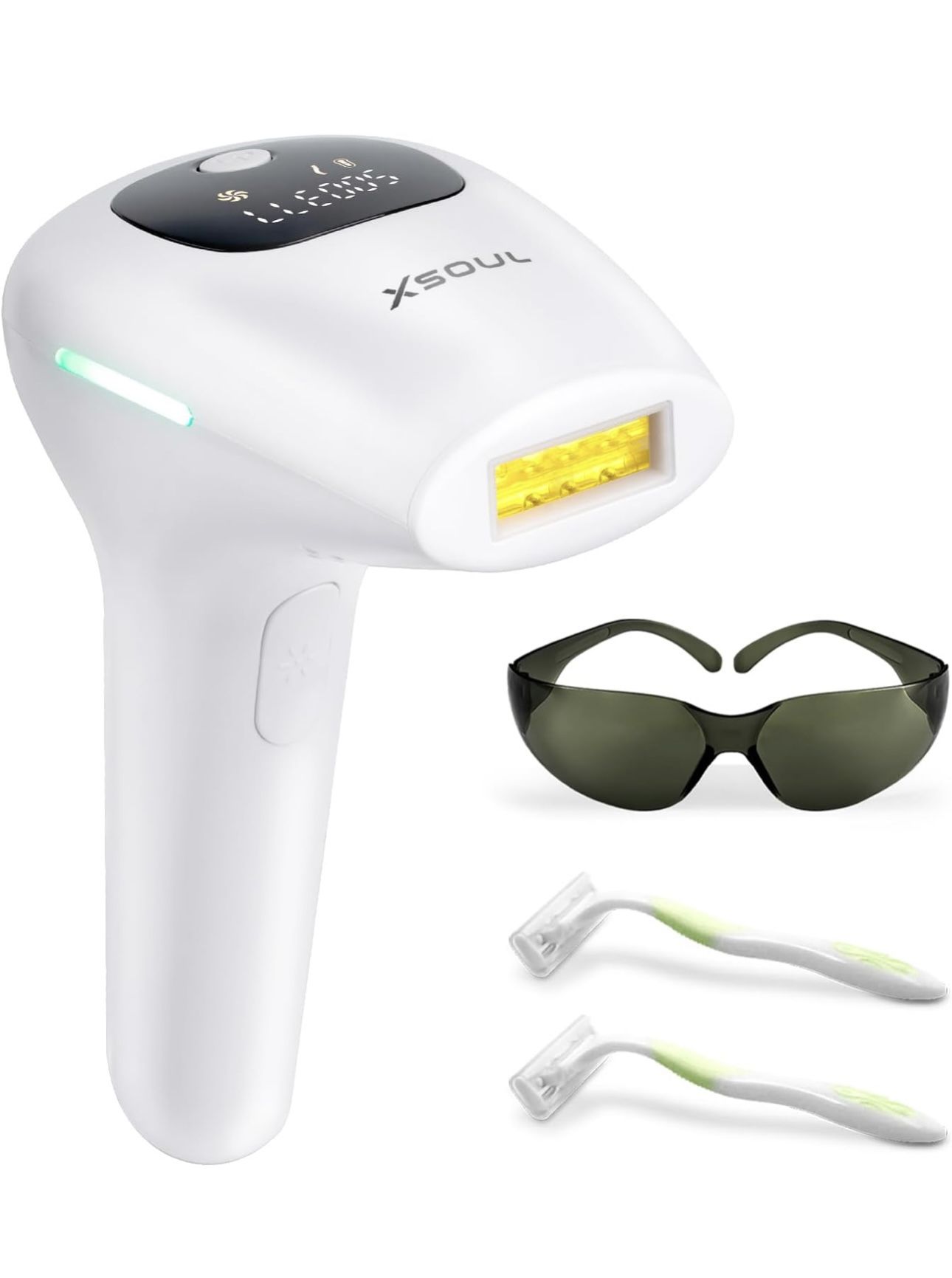 At-Home IPL Hair Removal for Women and Men Permanent Hair Removal 999,999 Flashes Painless Hair Remover on Armpits Back Legs Arms Face Bikini Line, Co