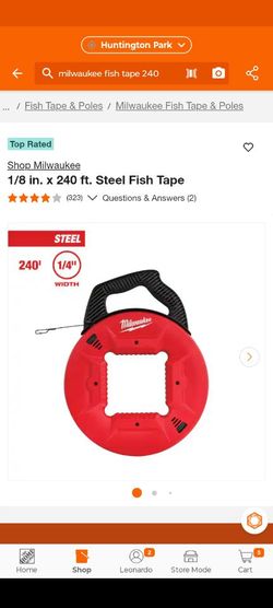 Milwaukee
1/8 in. x 240 ft. Steel Fish Tape