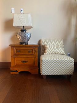 Wood Night Stand With 2 Drawer $180