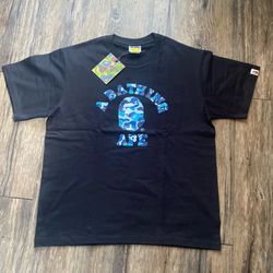 BAPE ABC Camo College Tee Black/Blue
