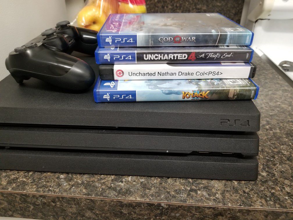 Ps4 Pro Playstation 4 w 4 games