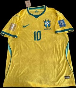 Neymar Jersey with word cup patch.
