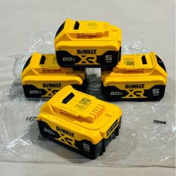 Dewalt 20v Max XR Lithium-Ion 5Ah Batteries (New)