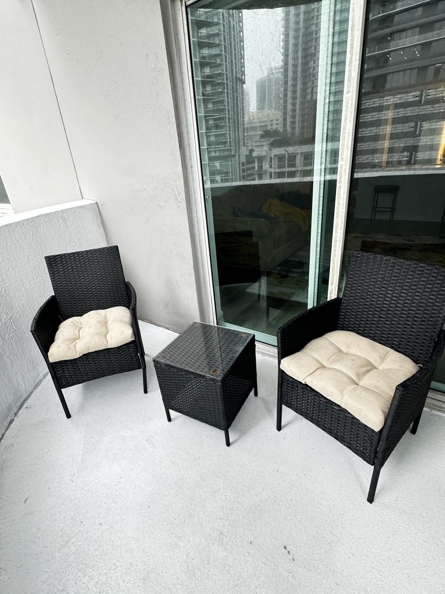 Balcony Chairs & Cushions (table Included)