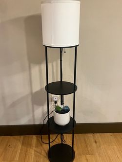 Black  shelf Floor lamp