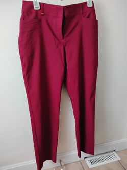 Burgundy Straight Leg Pants