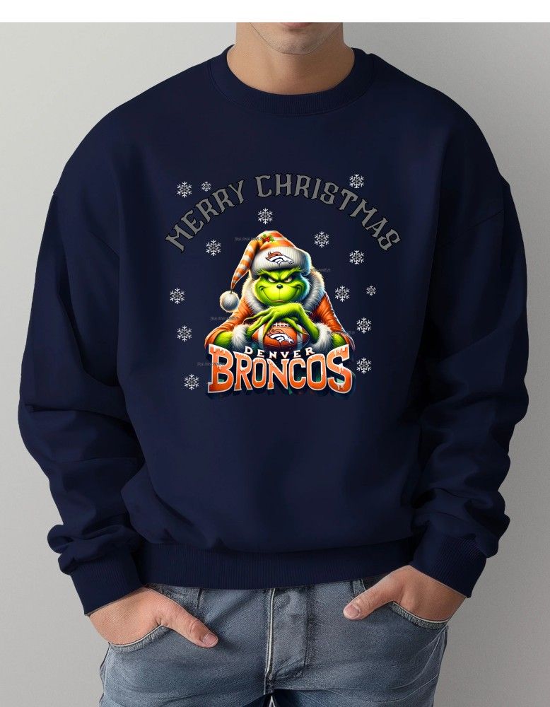 Denver Broncos Football CHRISTMAS GRINCH SWEATSHIRT 