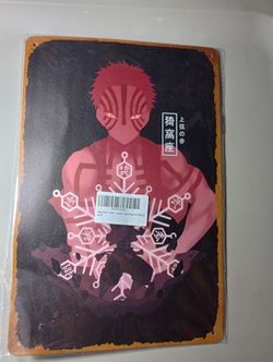 Metal Sign Anime Akaza Upper Moon Japanese Manga Wall Art Room Aesthetic