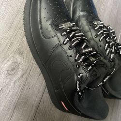 Mint Condition “SUPREME ” BLK AF1s 