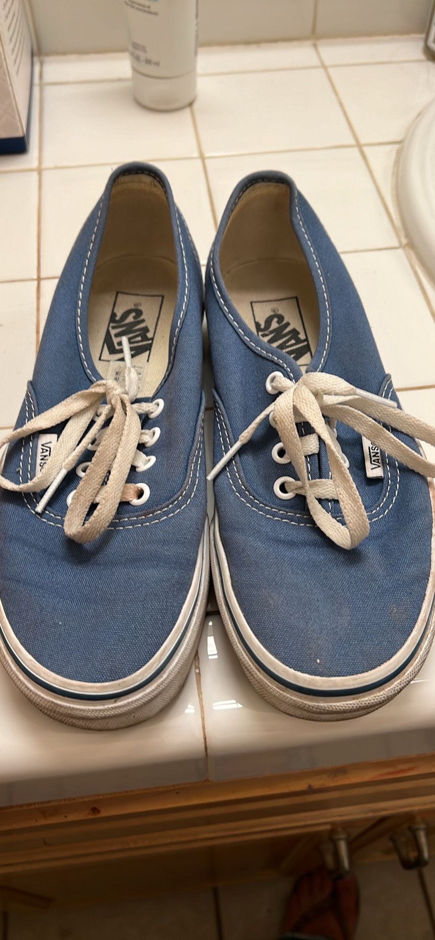 Almost New Blue Grey Vans Size 5.5/7