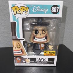 Funko Pop! Disney Nightmare Before Christmas MAYOR #807 Hot Topic Exclusive Diamond Glitter edition 