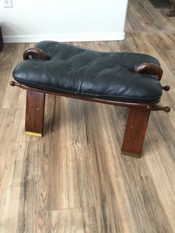 Rosewood And Brass Inlay Camel Saddle