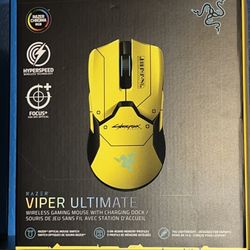 Razer Viper Ultimate Cyberpunk 2077 Wireless Gaming Mouse And Charging Dock