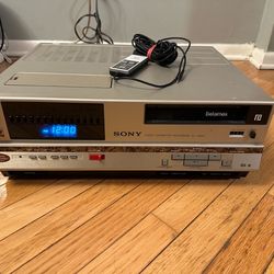 Sony Betamax Beta Tape Player SL-5000 Vintage Working with Remote Control