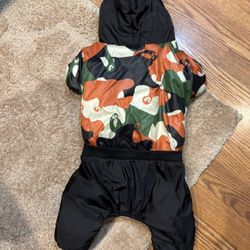 Reversible Dog Snowsuit. Dog Jacket. Medium 