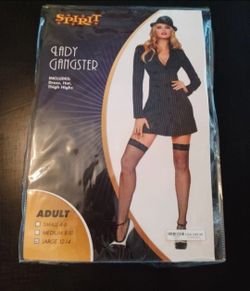 Spirit Halloween Lady Gangster Costume - LARGE