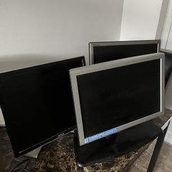 Computer LCD Monitors Screens Dell Westinghouse Work Good