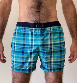 Hugo Boss Men's Plaid Swim Shorts