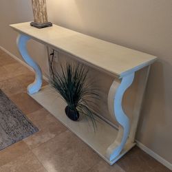 Ivory Long Console Table