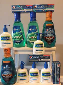 $40 personal Hygiene 4mouthwash 1L each bottle 4 toothpaste and 5cetaphil face wash 237ml pick up Gahanna