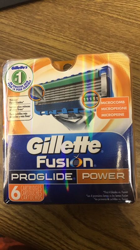 Gillette Fusion Proglide Power 6 pack Razors Brand New