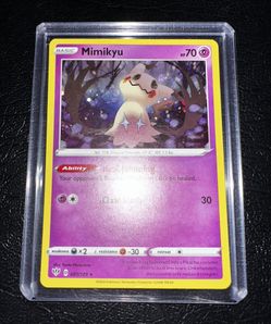 2020 POKEMON SWORD & SHIELD DARKNESS ABLAZE 081 MIMIKYU-HOLO COSMOS