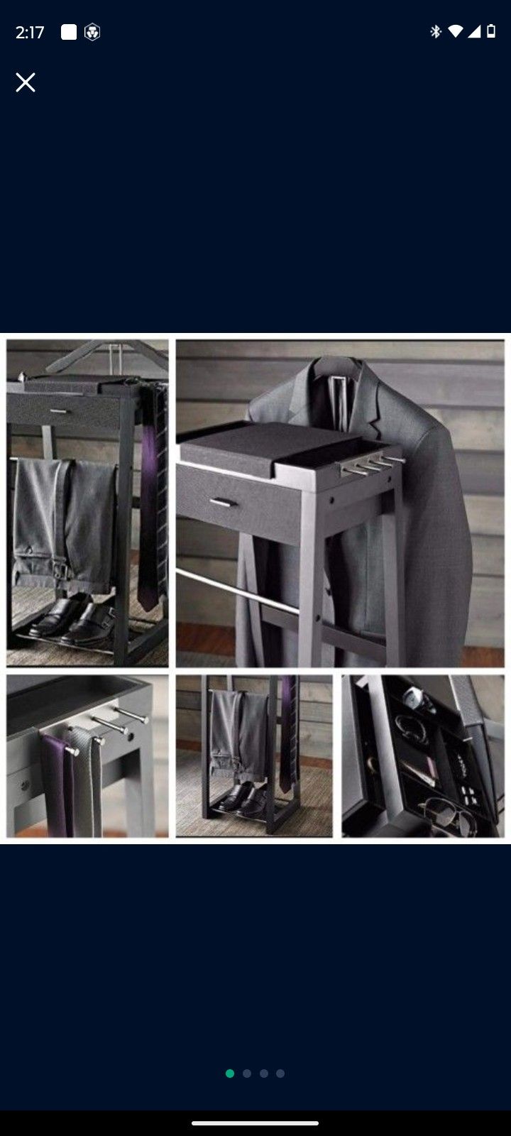 Like New Standing Valet Stand Kenneth Cole Home Office Suit Organizer