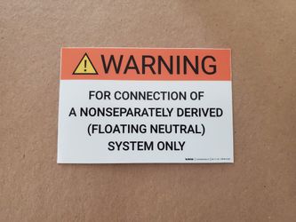 Generator Inlet connection Sticker