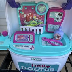 Children's 2 in 1 Set Portable Suitcase
