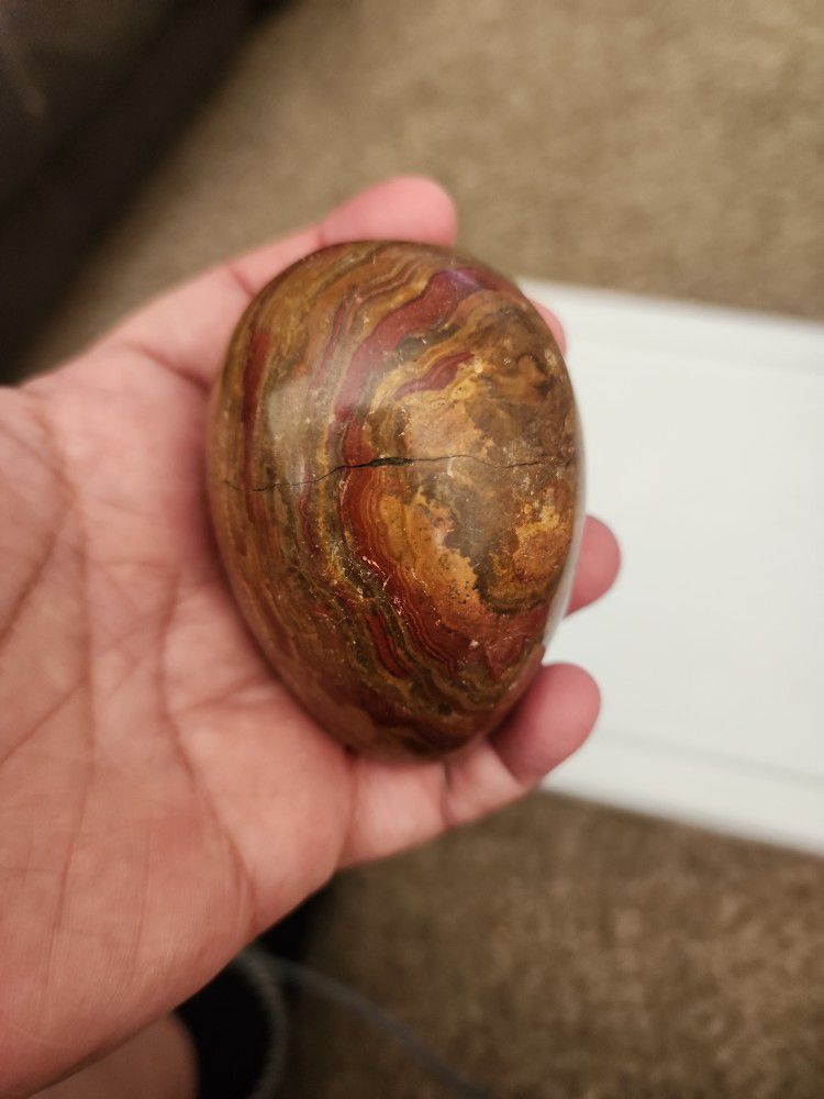 Red Onyx Egg Polished Crystal Stone Decor
